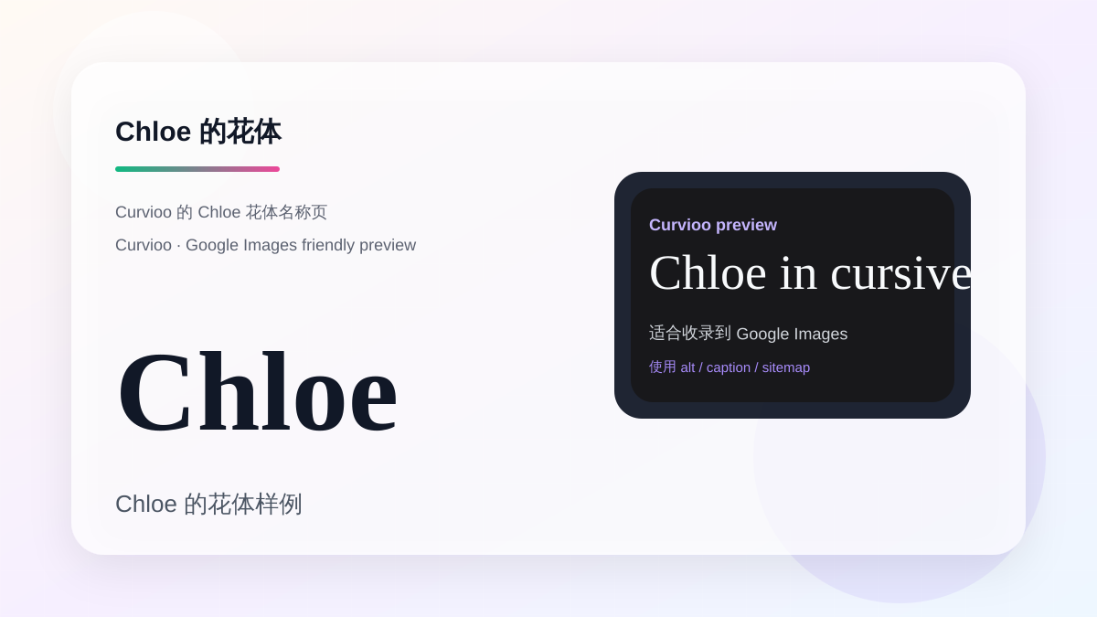 Curvioo 的 Chloe 花体预览