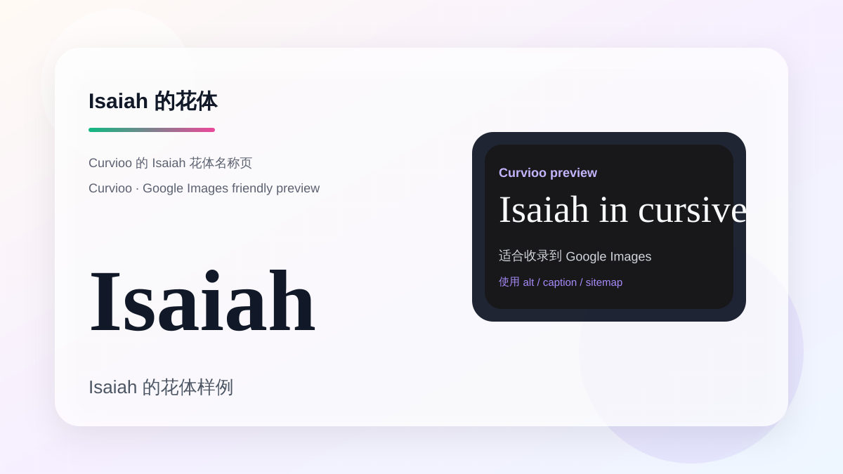 Curvioo 的 Isaiah 花体预览