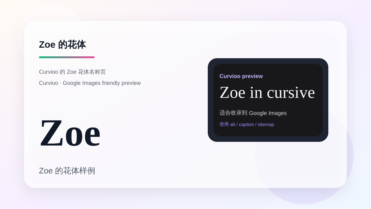Curvioo 的 Zoe 花体预览