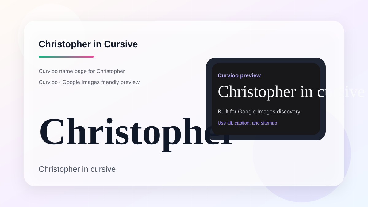 Curvioo cursive preview for the name Christopher