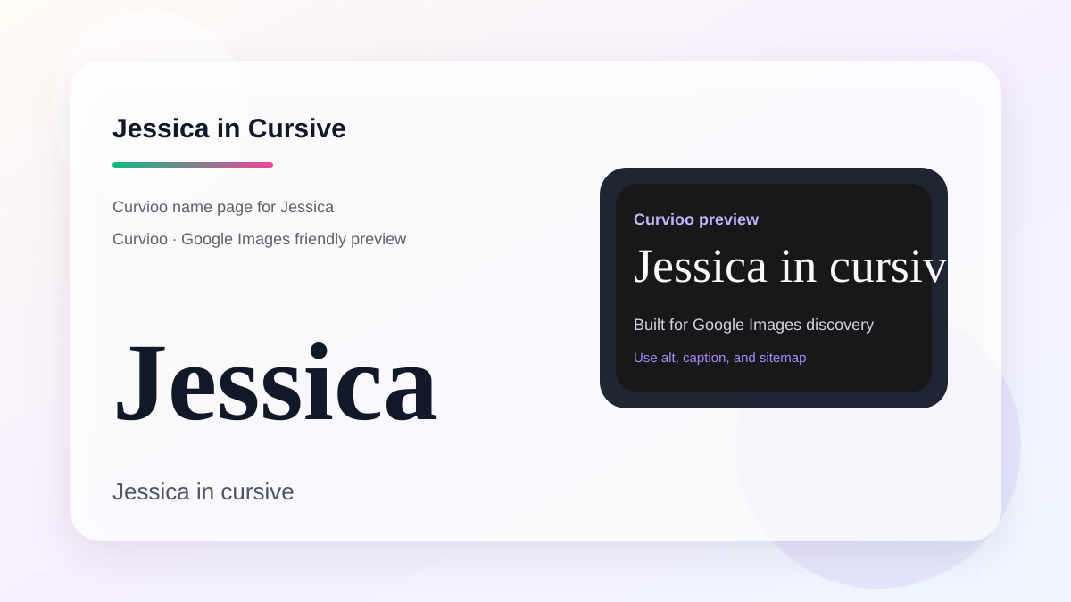 Curvioo cursive preview for the name Jessica